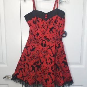 Hell Bunny S & XS Red ‘Lucky’ Dress